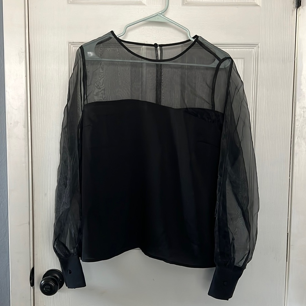 Express sheer sleeve top